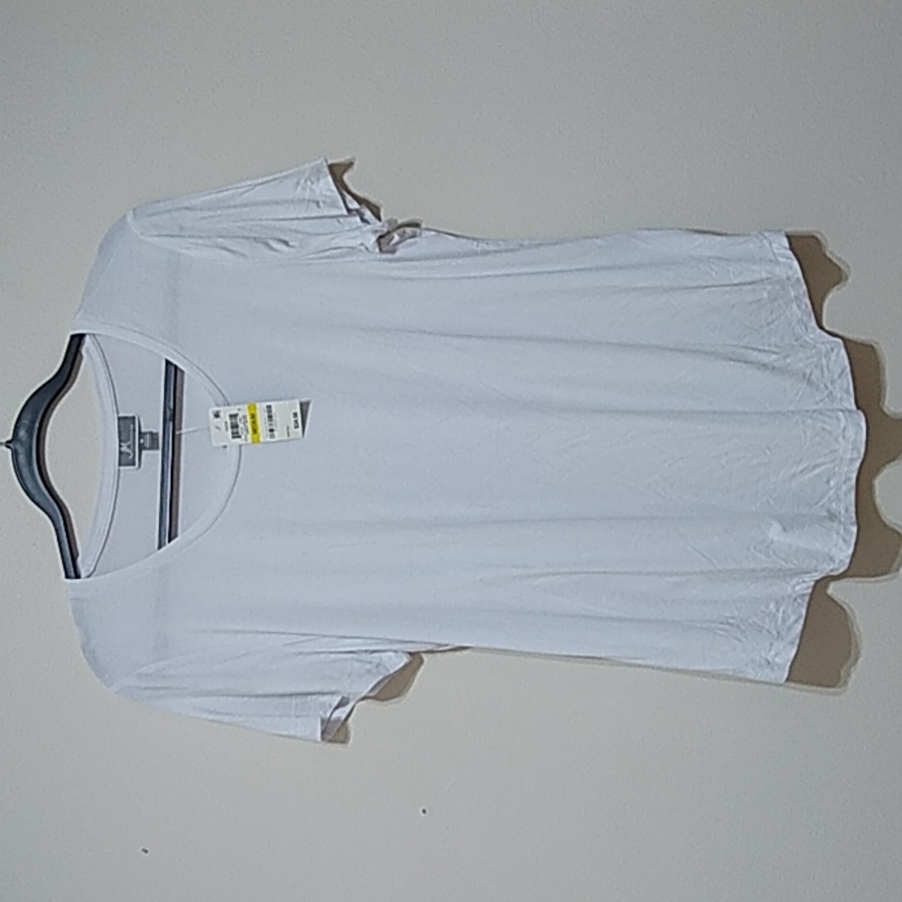 JM Collection Women's White Short Sleeve Tee